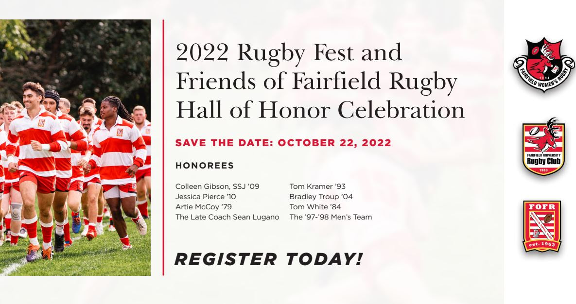 2022 Rugby Fest & Hall of Honor Schedule Friends of Fairfield Rugby